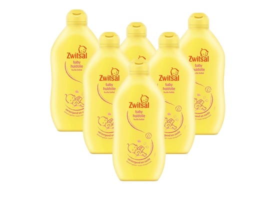 Zwitsal baby huidolie voordeelverpakking (6 flessen)